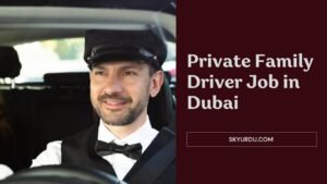 Private Family Driver Job in Dubai EU Passport Required AED 10000 Salary